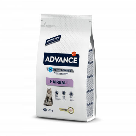 Produse - Advance Cat Hairball Curcan & Orez 1,5 Kg