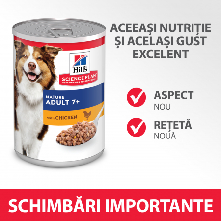 HILL’S SCIENCE PLAN MATURE ADULT  hrană pentru câini cu pui 370 g (conservă) [4]