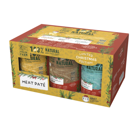 Import - Fresh Farm Christmas Cat Can Mix 6X400gr Meat Pate