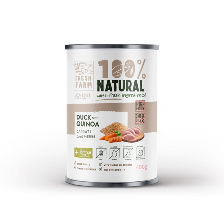 Produse - Fresh Farm Coarse pate with duck, quinoa, carrots and herbs 400g