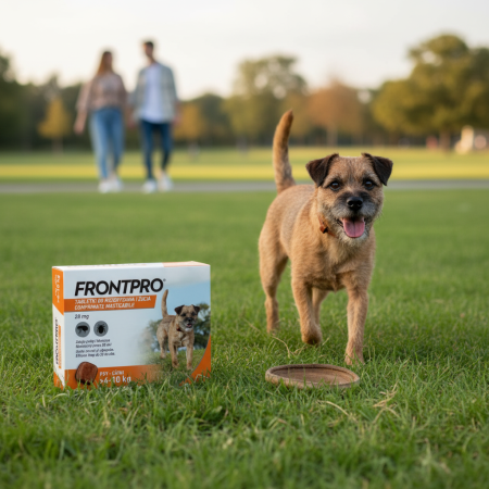 Frontpro 28 mg, comprimate masticabile antiparazitare pentru câini 4-10 kg, împotriva puricilor și căpușelor, 3 comprimate [1]