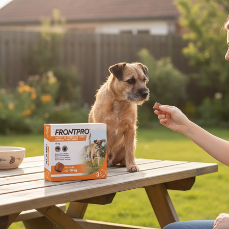 Frontpro 28 mg, comprimate masticabile antiparazitare pentru câini 4-10 kg, împotriva puricilor și căpușelor, 3 comprimate [2]