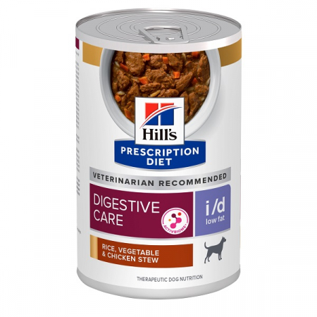 HILLS PD - 30 x Hill's PD Canine I/D Low Fat Chicken & Vegetables Stew 354 g, hrană umedă dietă veterinară pentru câini cu probleme digestive