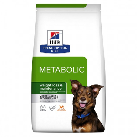 HILLS PD - 1.5kg Hill's PD Canine Metabolic, hrană uscată dietă veterinară pentru câini cu probleme de greutate
