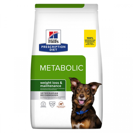 HILLS PD - 1.5kg Hill's PD Canine Metabolic Lamb & Rice, hrană uscată dietă veterinară pentru câini cu probleme de greutate