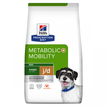HILLS PD - 1kg Hill's PD Canine Metabolic + Mobility Mini, hrană uscată dietă veterinară pentru câini cu probleme de greutate și articulare