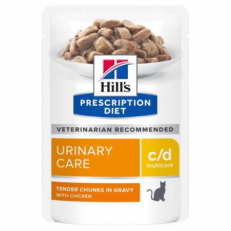 PENTRU PISICI - Hill's PD Feline C/D Chicken 85 g (plic)