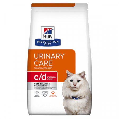 1.5kg Hill's PD Feline C/D Stress, hrană uscată dietă veterinară pentru pisici cu probleme urinare