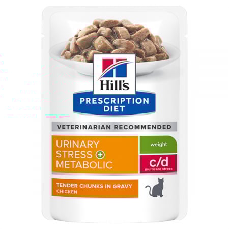 Produse - 85g Hill's PD Feline C/D Stress + Metabolic (plic), hrană umedă dietă veterinară pentru pisici cu probleme urinare