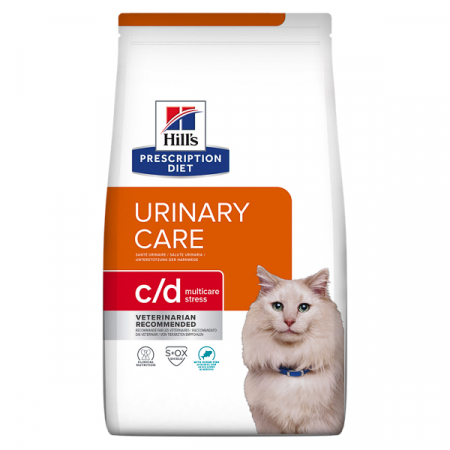 Produse - 3kg Hill's PD Feline C/D Stress Ocean Fish, hrană uscată dietă veterinară pentru pisici cu probleme urinare