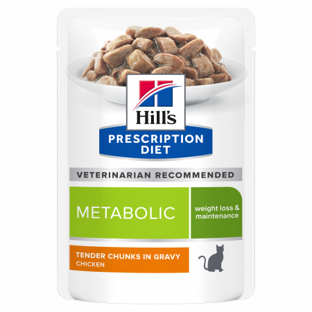 PENTRU PISICI - Hill’s PD Metabolic Weight Management  hrana pentru pisici 85 g (plic) x 12 plicuri
