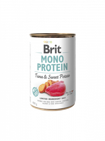 Hrană umedă pentru câini Brit Mono Protein Ton și cartofi dulci  400g [0]