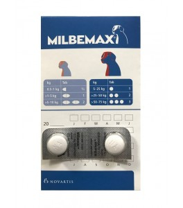 Milbemax Dog 12.5/125mg 5-25kg 2 tablete [2]