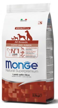 Produse - MONGE NATURAL ALL BREEDS PUPPY (MIEL, OREZ) 12kg