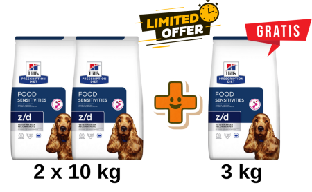 PROMOȚII - Pachet 2 x 10kg Hills PD z/d Canine + 3kg Hills PD z/d Canine gratis