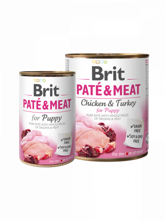 Hrana umeda pentru caini Brit Pate & Meat, Puppy, 6x800g [0]