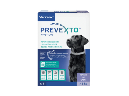 PreveXto Virbac Zgardă Antiparazitară Câini peste 8 kg, 70 cm [1]