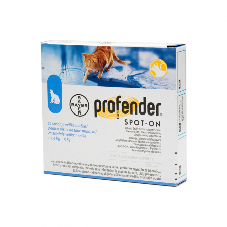 Antiparazitare - Profender cat 2.5-5kg 2pip 0.70ml