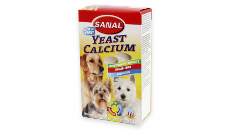PENTRU CÂINI - Sanal Dog Yeast Calcium 100 tablete