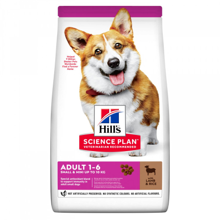 HILLS SCIENCE PLAN ADULT SMALL & MINI  hrană pentru câini cu miel și orez 1.5 kg [0]