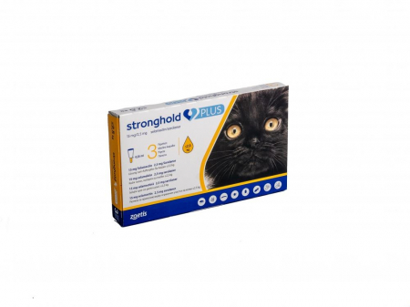 Stronghold - Stronghold Plus 15mg 0.25ml , deparazitare externa si interna pentru pisici < 2.5kg, 1 pipetă