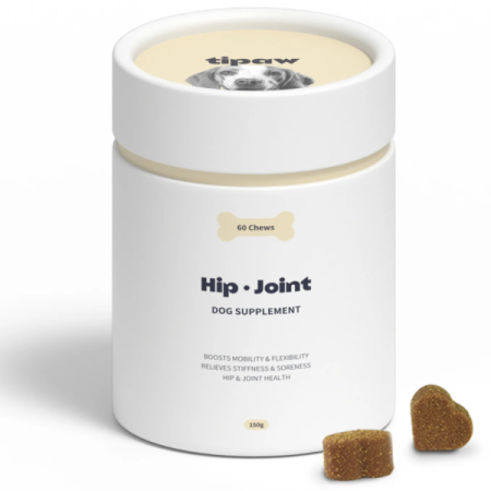 PROMOȚII - Tipaw Hip & Joint pentru câini – Supliment articulații cu glucozamină și MSM, 60 comprimate masticabile moi