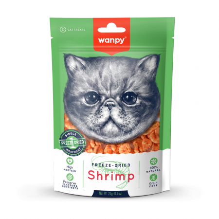 Import - Wanpy recompensa pisici crevete uscat 20 gr