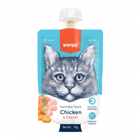 Import - Wanpy recompensa pisici pui si morcovi 90 gr