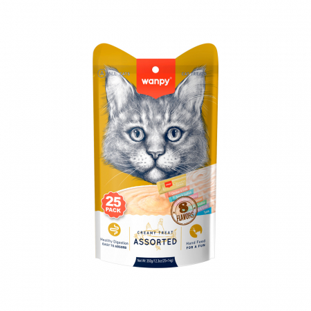 Import - Wanpy recompensa sos cremos pisici mix arome 25x14 gr