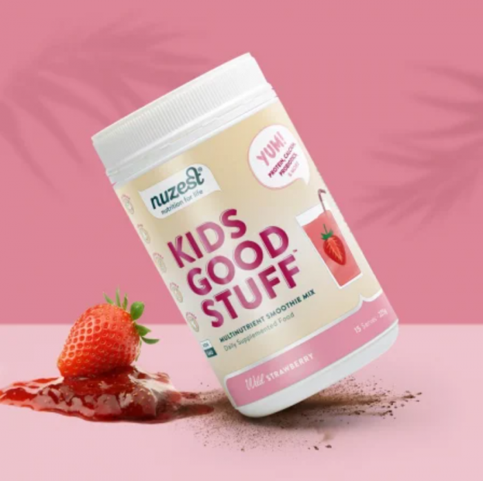 2 X Kids Good Stuff, Shake Proteic cu Multivitamine, Fragi, 225g - Nuzest [2]