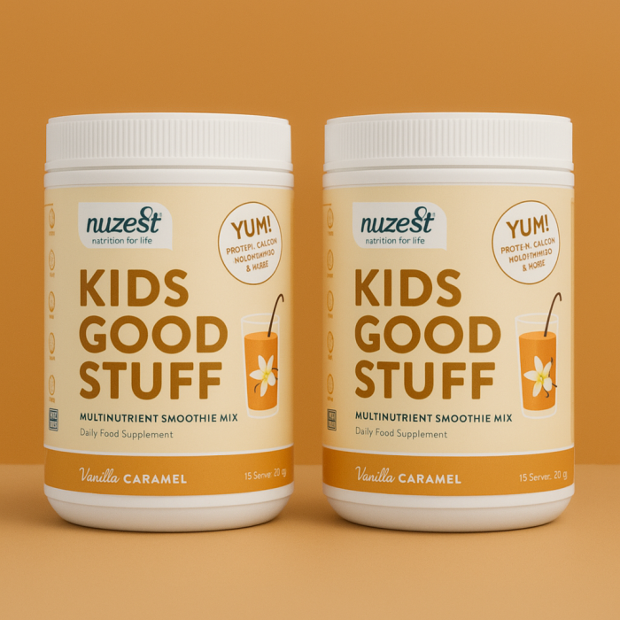 2 X Kids Good Stuff, Shake Proteic cu Multivitamine, Vanilie si Caramel, 225g [1]