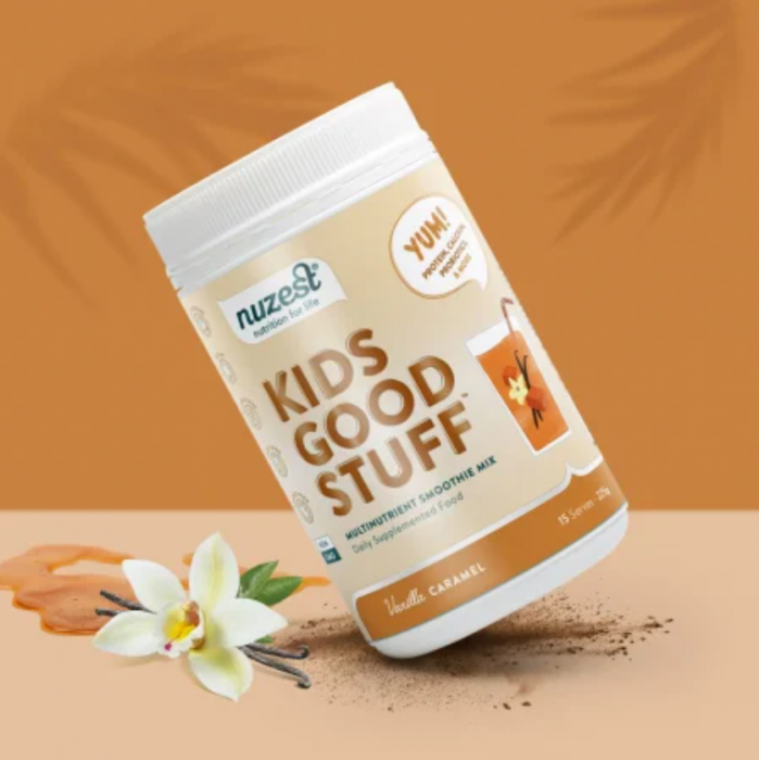 2 X Kids Good Stuff, Shake Proteic cu Multivitamine, Vanilie si Caramel, 225g [2]