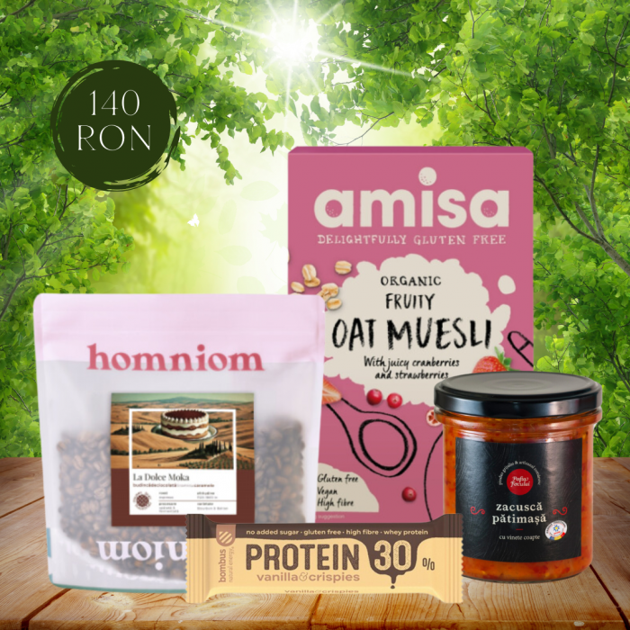 Pachet Mic dejun - varianta 1 (Muesli, cafea, baton, zacuscă) [1]