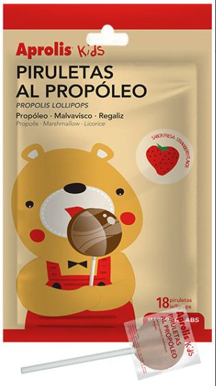 Acadele cu propolis și aromă de căpșuni 18 acadele, 100, 8gr [1]