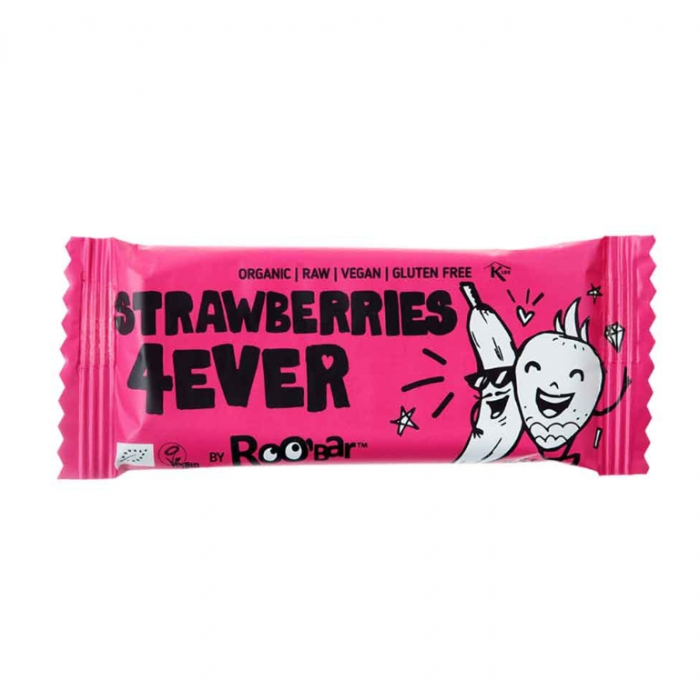 Baton cu căpșuni raw BIO, 30g [1]