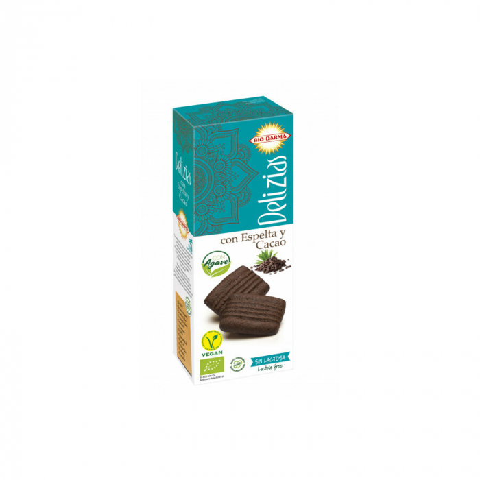 Biscuiti din spelta cu cacao, indulciti cu agave BIO 135g