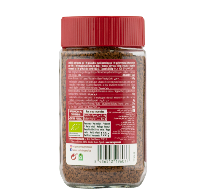Cafea bio instant, decofeinizata, 100g Natur Green [2]