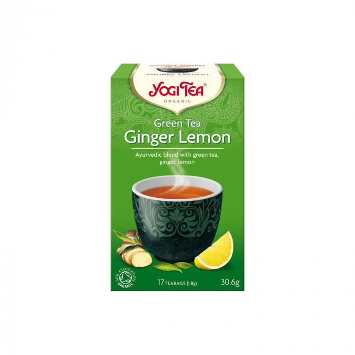 Ceai BIO verde, ghimbir si lamaie, 17 pliculete - 30.6 g Yogi Tea [1]