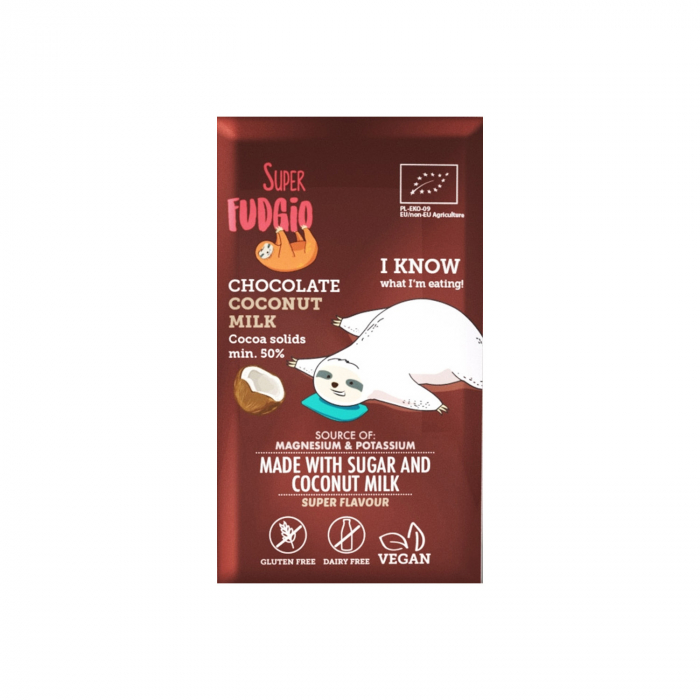 Ciocolata cu lapte de cocos BIO FARA GLUTEN 80g [1]