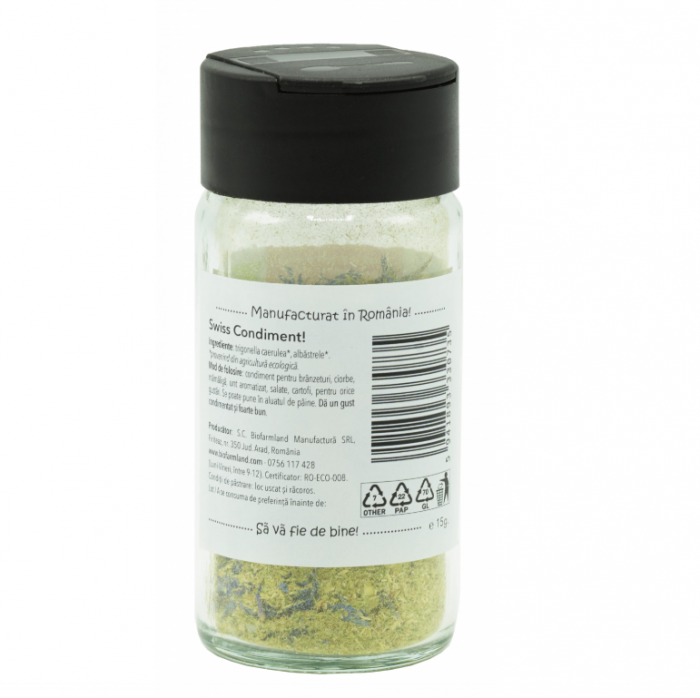 Condiment Swiss ECOLOGIC - 15g (Recipient Sticlă) [2]