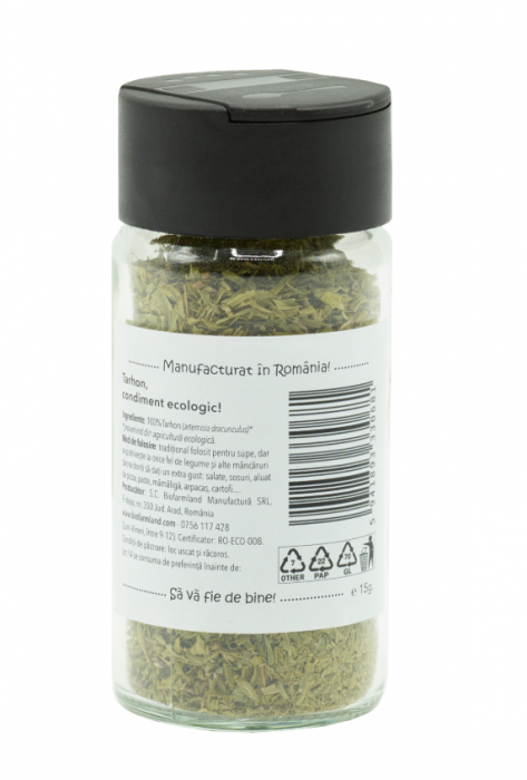 Condiment Tarhon ECOLOGIC - 15g (Flacon Sticlă) [2]