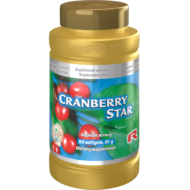 Cranberry Star, supliment alimentar pe bază de afine roșii, pentru menținerea sănătății căilor urinare [1]