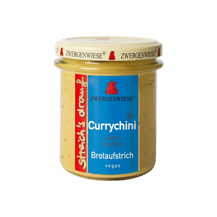 Crema bio tartinabila vegetala Currychini cu curry si zucchini Zwergenwiese 160g