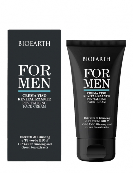 Cremă de față bărbați cu ginseng și ceai verde, 50ml – For Men Bioearth [2]