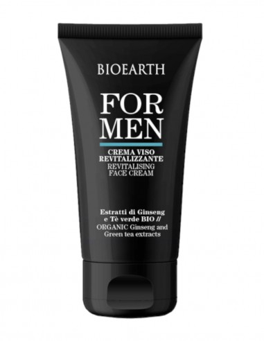 Cremă de față bărbați cu ginseng și ceai verde, 50ml – For Men Bioearth [1]