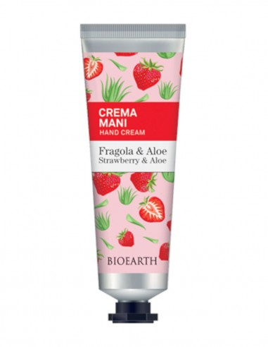 Cremă de mâini cu aloe și căpșuni, 30ml – Family Bioearth [1]