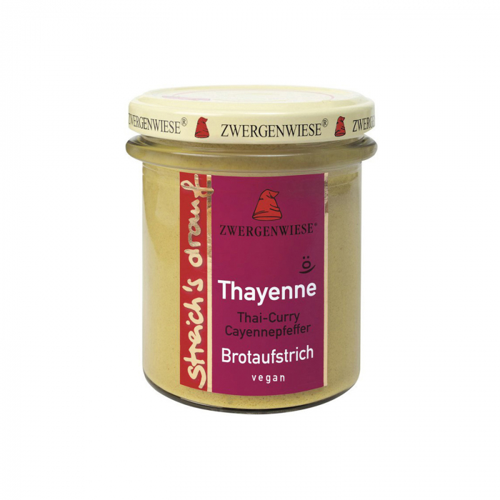 Crema tartinabila bio vegetala Thayenne cu Thai curry si piper de cayenne Zwergenwiese 160g