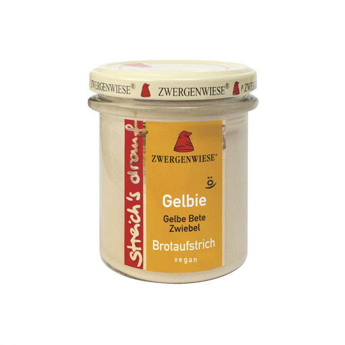 Crema tartinabila vegetala bio Gelbie cu sfecla galbena si ceapa Zwergenwiese 160g