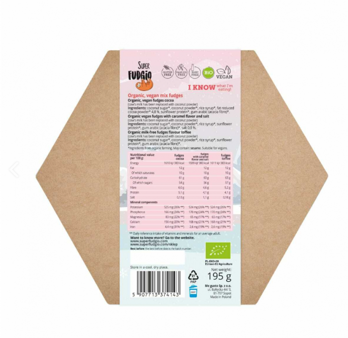 CUTIE CADOU de Crăciun cu caramele asortate, bio, 195g [2]