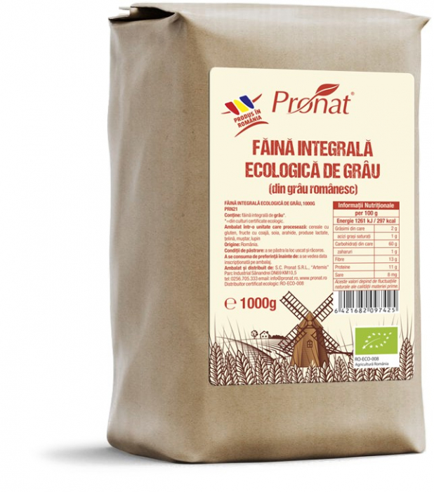 Faina integrala de grau Bio, 1kg [1]